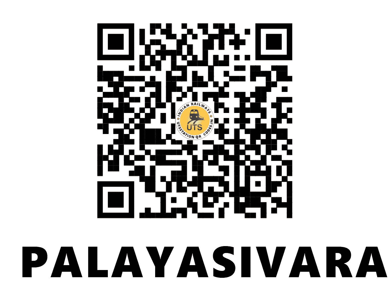 UTS QR Code for PALAYASIVARAM - PYV (SR - TAMIL NADU)